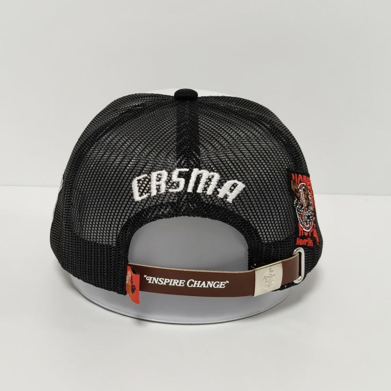 Embroidered Foam Front Mesh Trucker Hat with Flat Brim