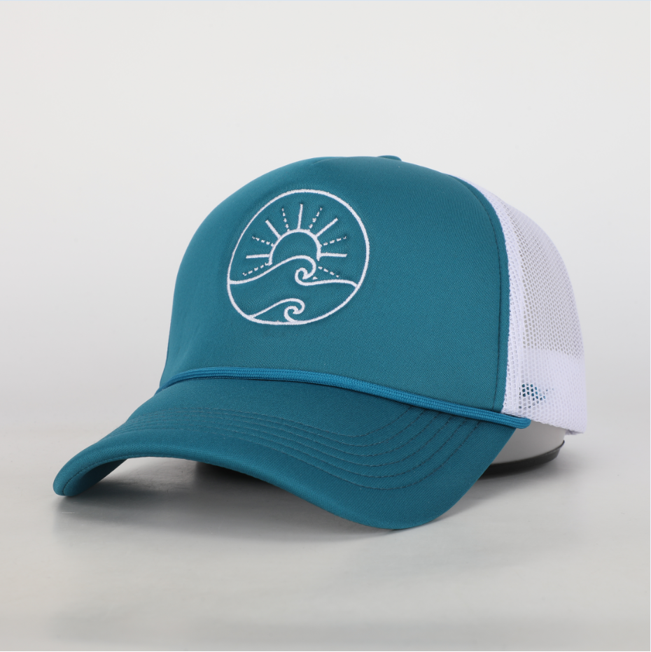 Ocean Wave Foam Mesh Trucker Baseball Hat