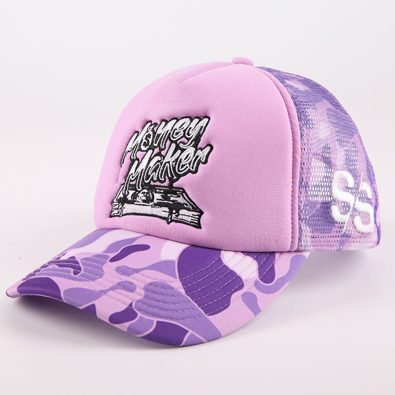 Money Maker Purple Camo Foam Trucker Hat