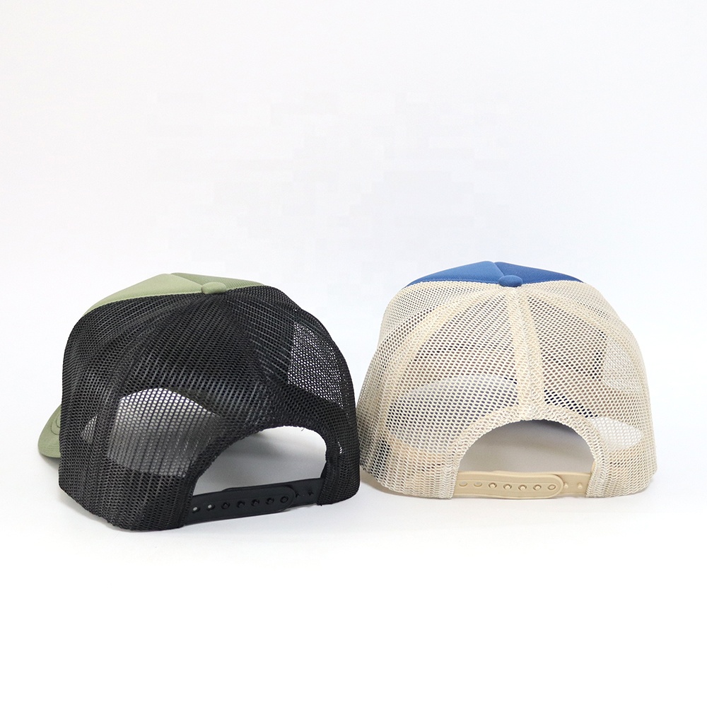 Western Style Embroidered Foam Trucker Hat with Mesh Back and Curved Brim