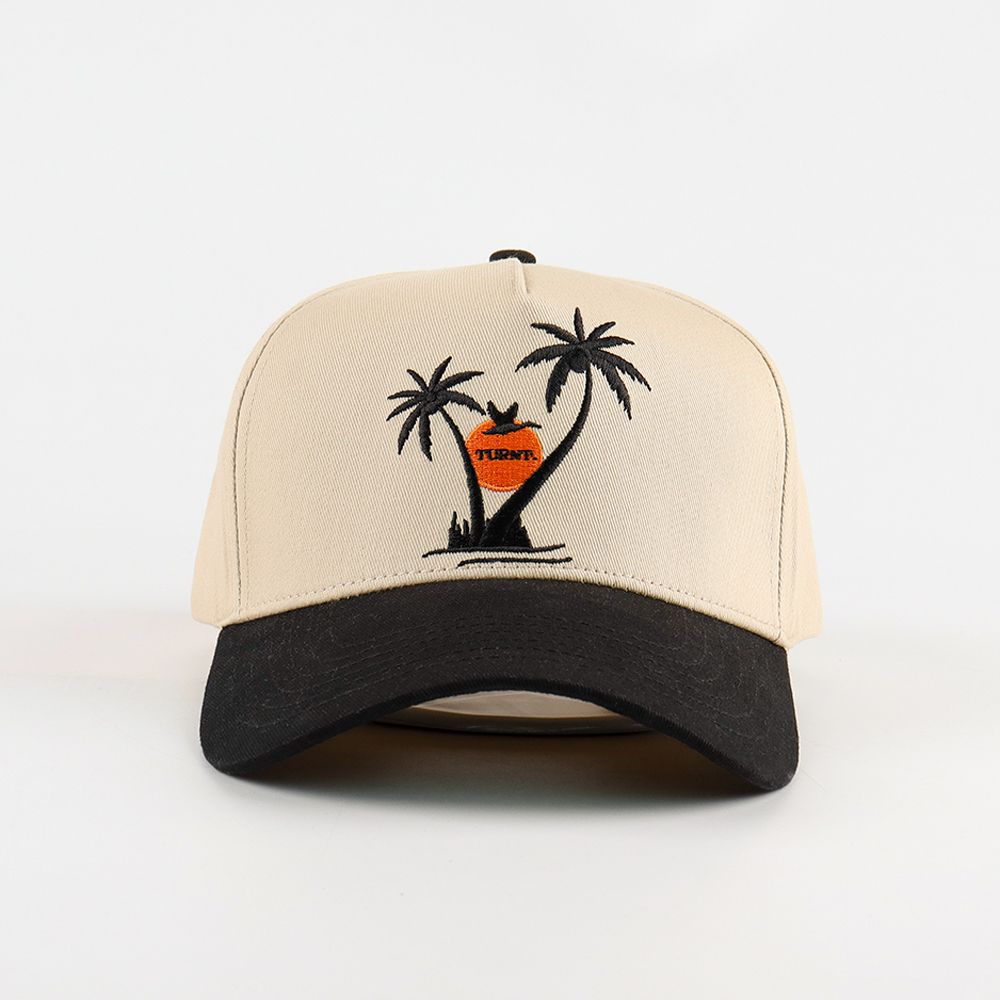 Tropical Thirst Cream and Black Two-Tone Embroidered Baseball Cap