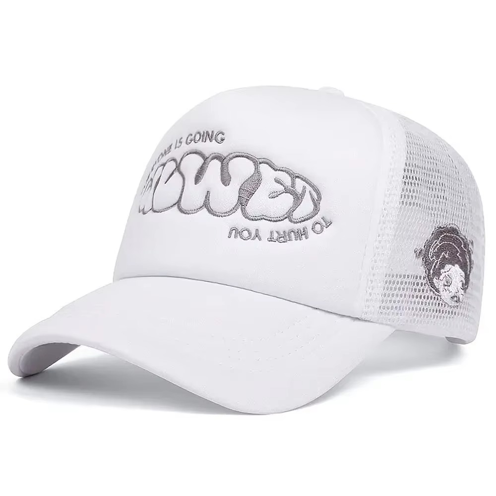 5 Panel High Quality Foam Trucker Hat with Mesh Back and Embroidered Logo