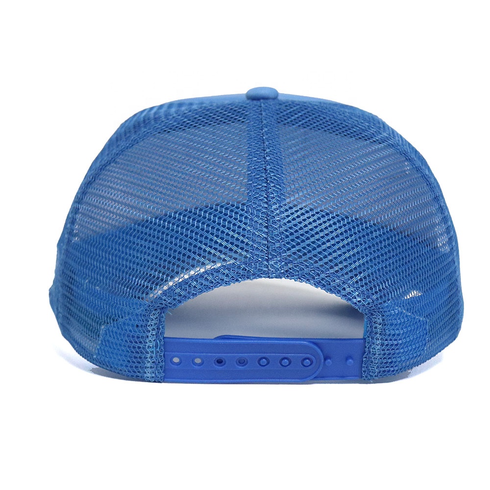 Blue BOGEY GANG Embroidered Mesh Trucker Hat with Curved Brim