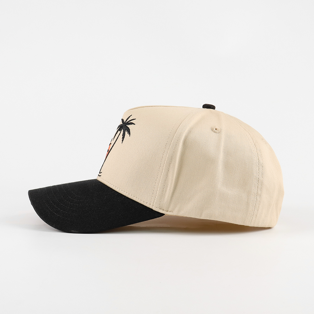 Tropical Thirst Cream and Black Two-Tone Embroidered Baseball Cap