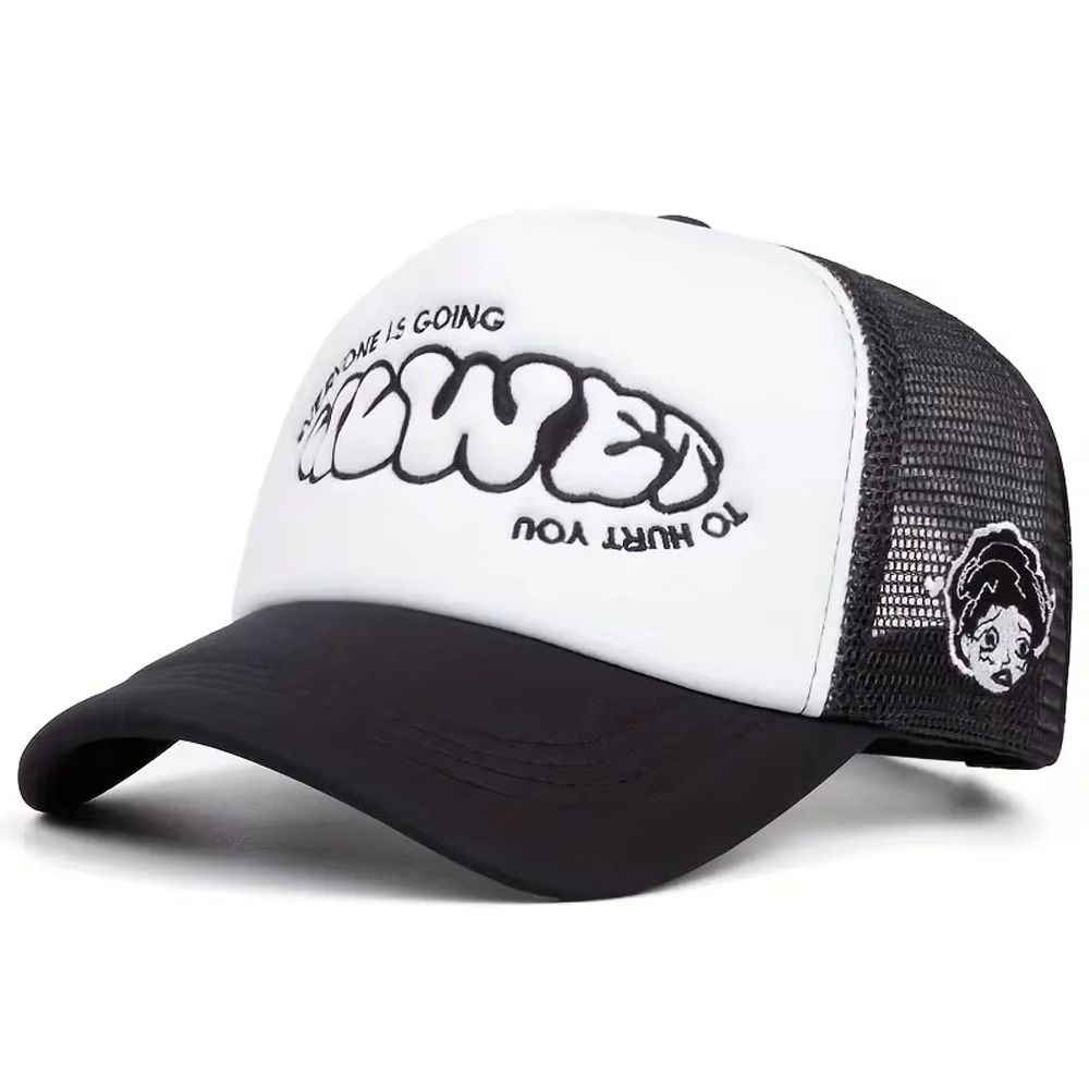 5 Panel High Quality Foam Trucker Hat with Mesh Back and Embroidered Logo