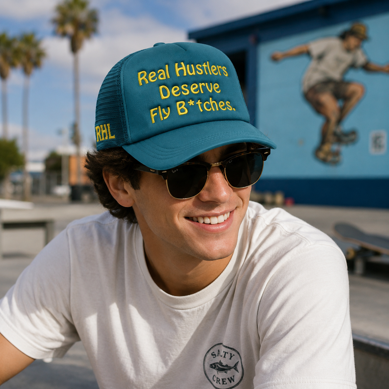 Real Hustlers Deserve Statement Foam Trucker Hat