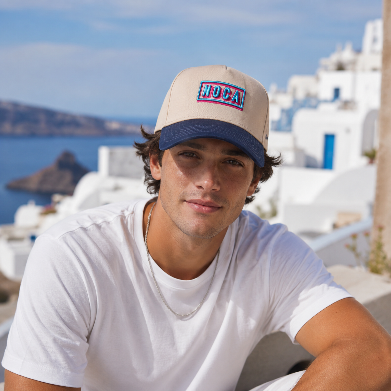 Two-Tone NOCA Embroidered Cotton Twill Baseball Cap