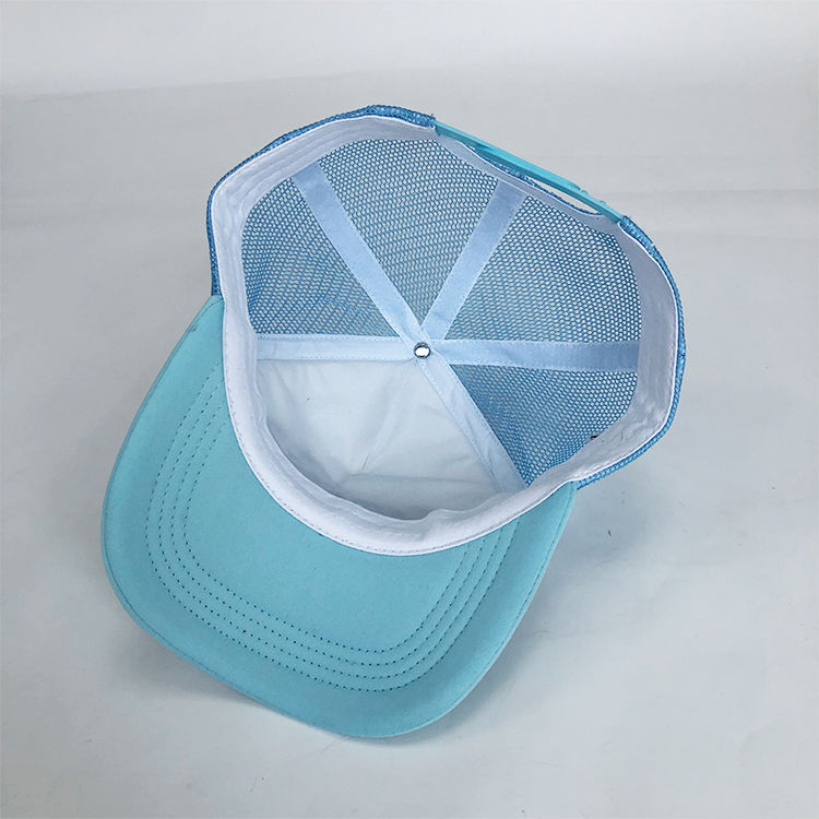 5 Panel Foam Trucker Hat with Flat Embroidered Logo