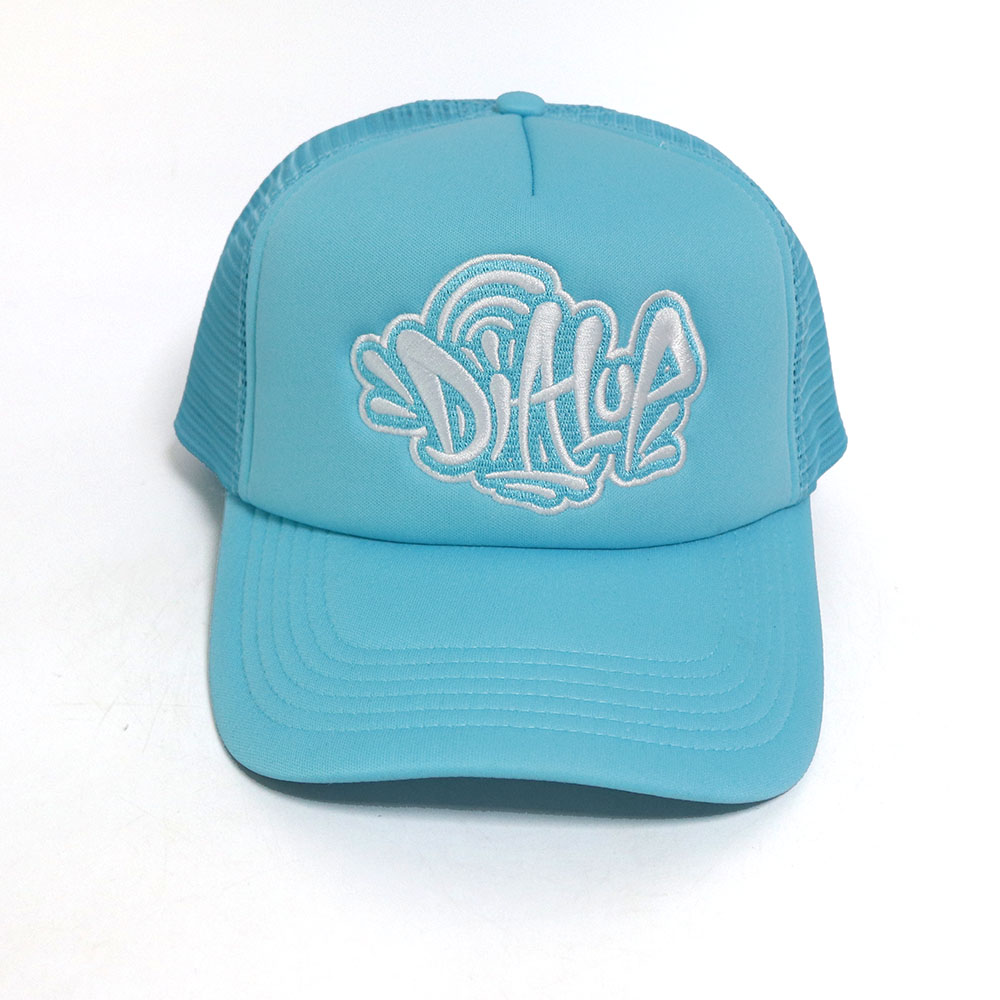 Dihua Light Blue Foam Mesh Trucker Hat