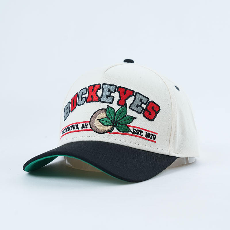 Two Tone Cotton Twill Baseball Cap with Buckyes Embroidered Logo