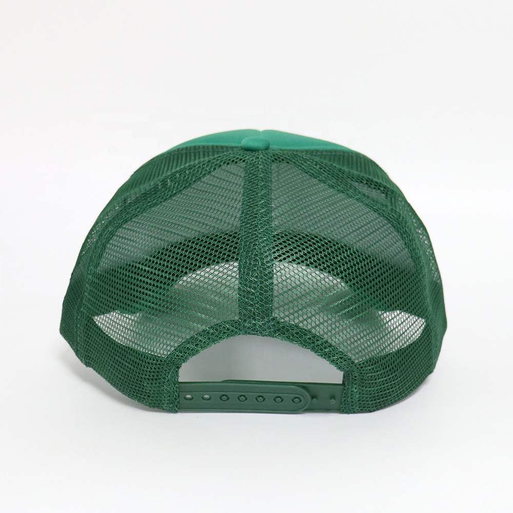 Green Foam Trucker Hat with Bold Front Patch Embroidery