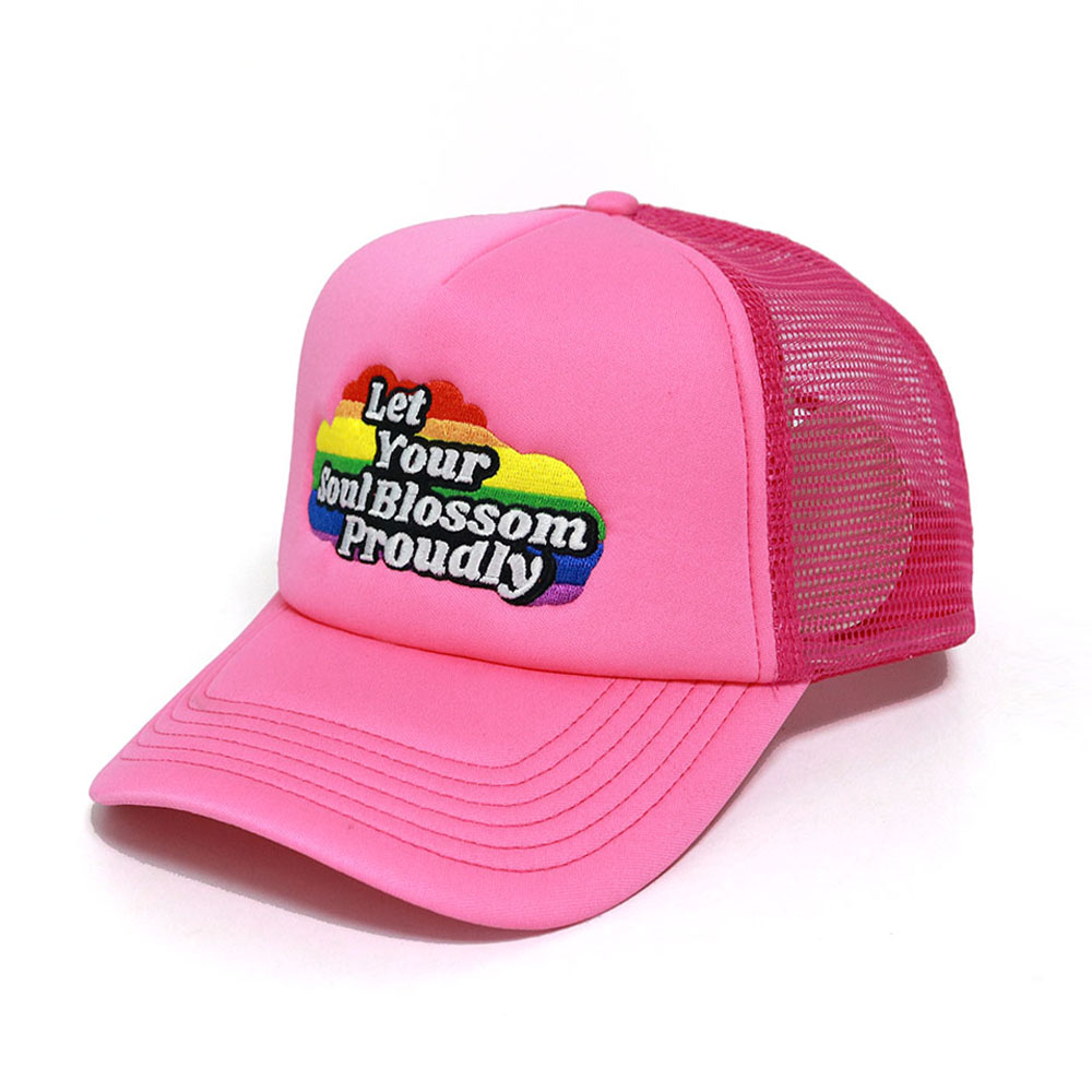 Let Your Soul Blossom Pink Foam Trucker Hat