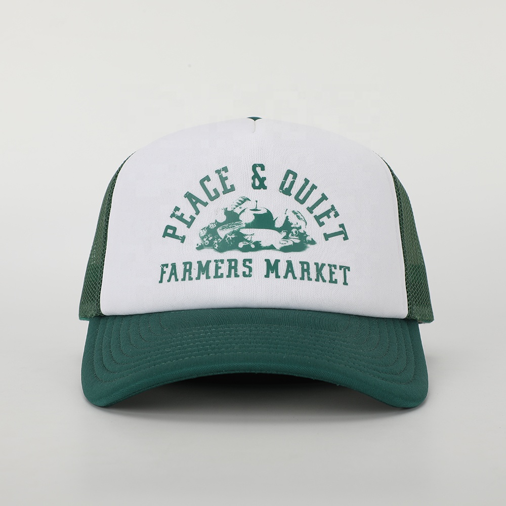 Farmers Market Print Foam Trucker Cap with Mesh Back