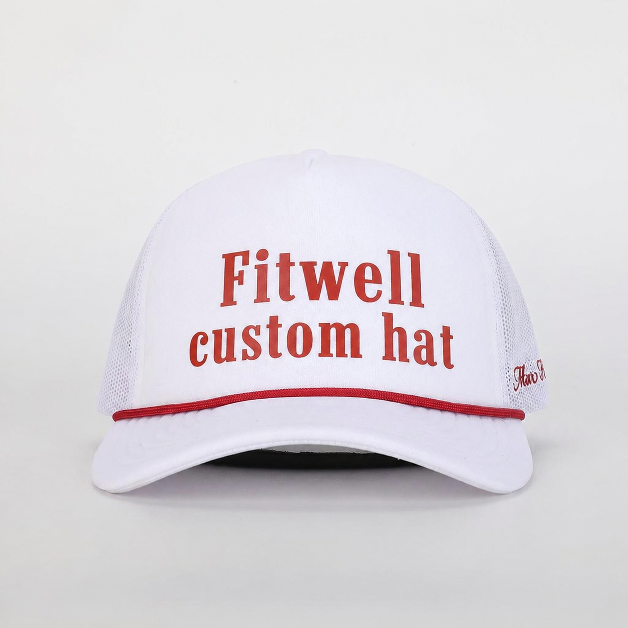 White Foam Trucker Hat with Inspirational Printed Slogan