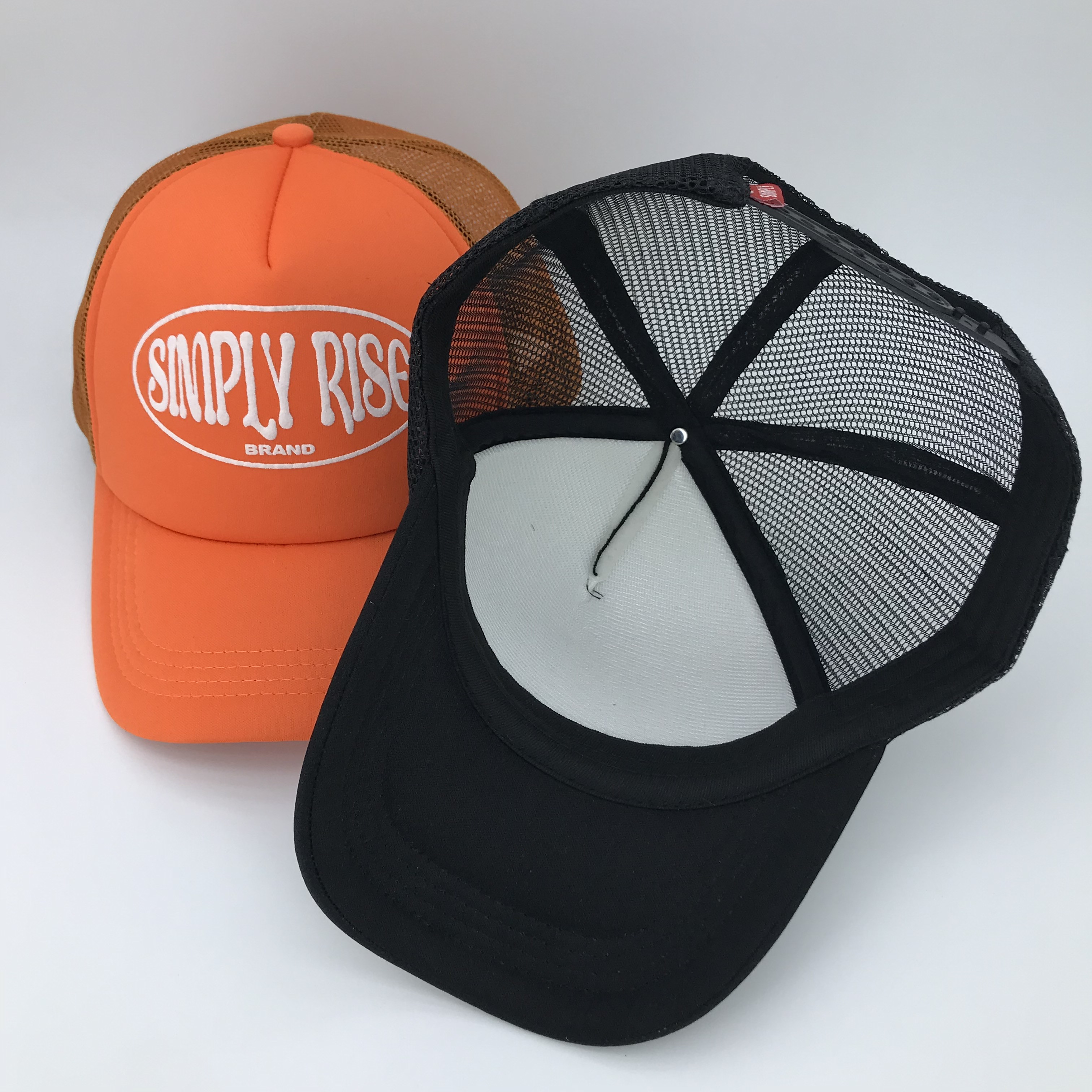 Simply Rise Logo Foam Trucker Cap Mesh Back Baseball Hat