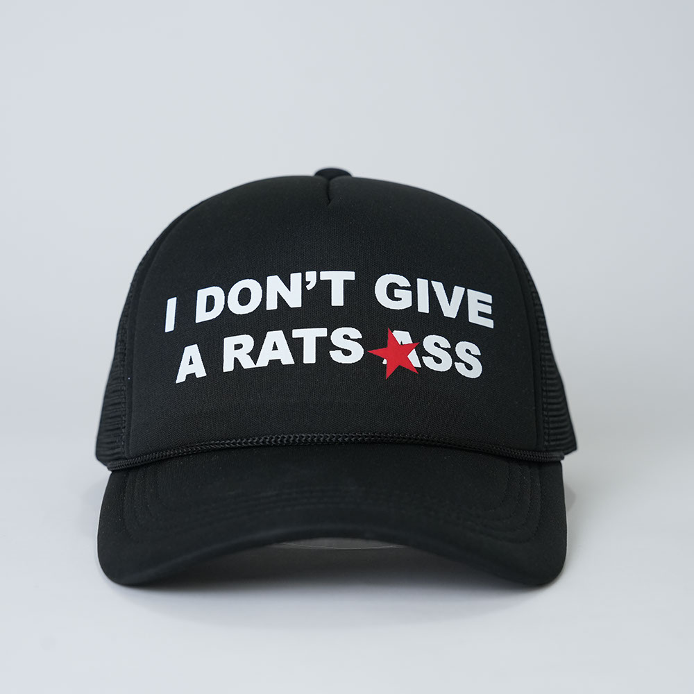 I Don’t Give A Rats Printed Foam Trucker Hat Mesh Back Cap