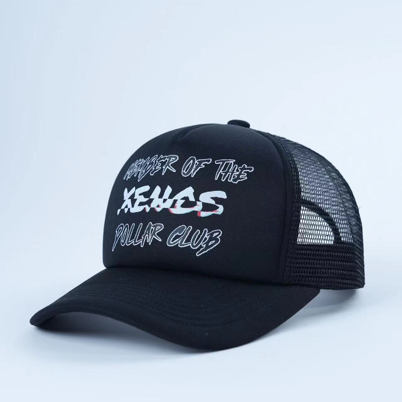 Black Member of the Xeus Dollar Club Printed Trucker Hat