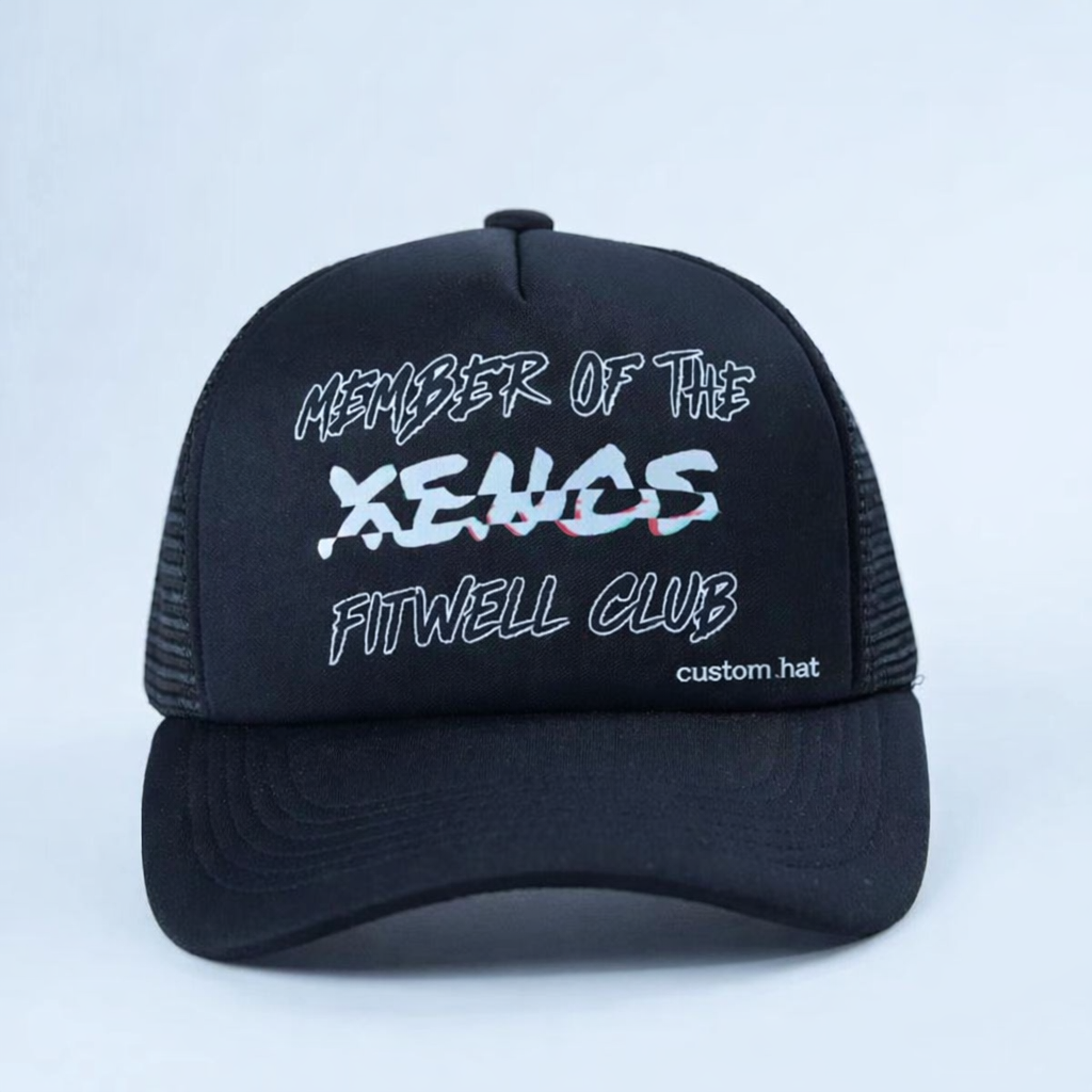 Black Member of the Xeus Dollar Club Printed Trucker Hat