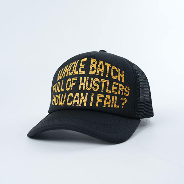 Black Hustlers Statement Print Foam Trucker Cap