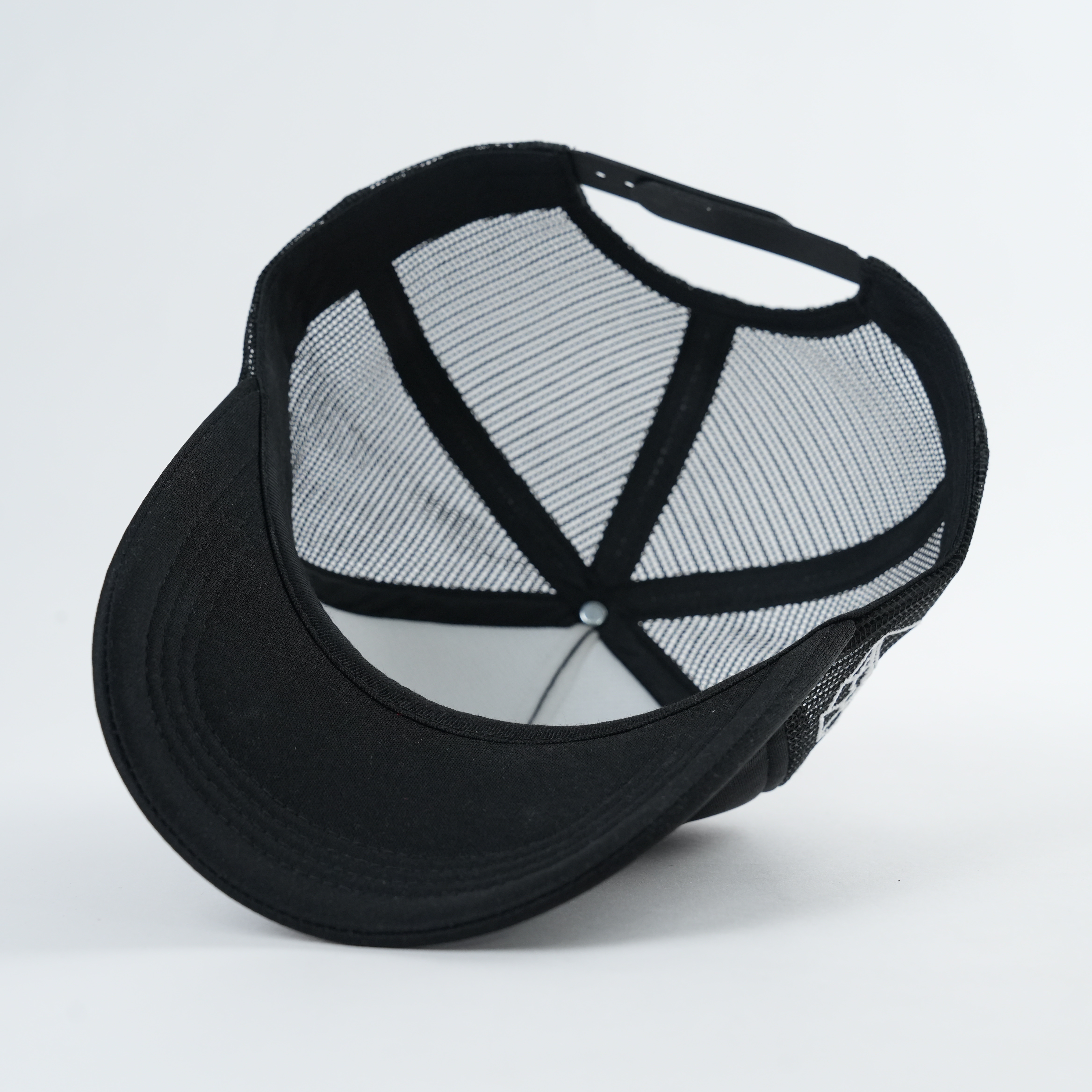 Black Inspirational Text Foam Trucker Cap with Curved Brim