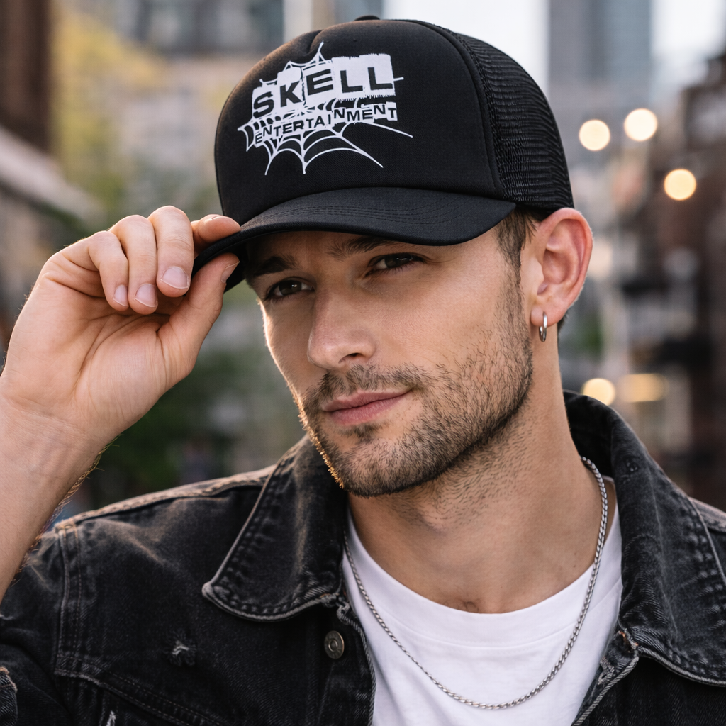 Black Skell Entertainment Printed Foam Trucker Hat