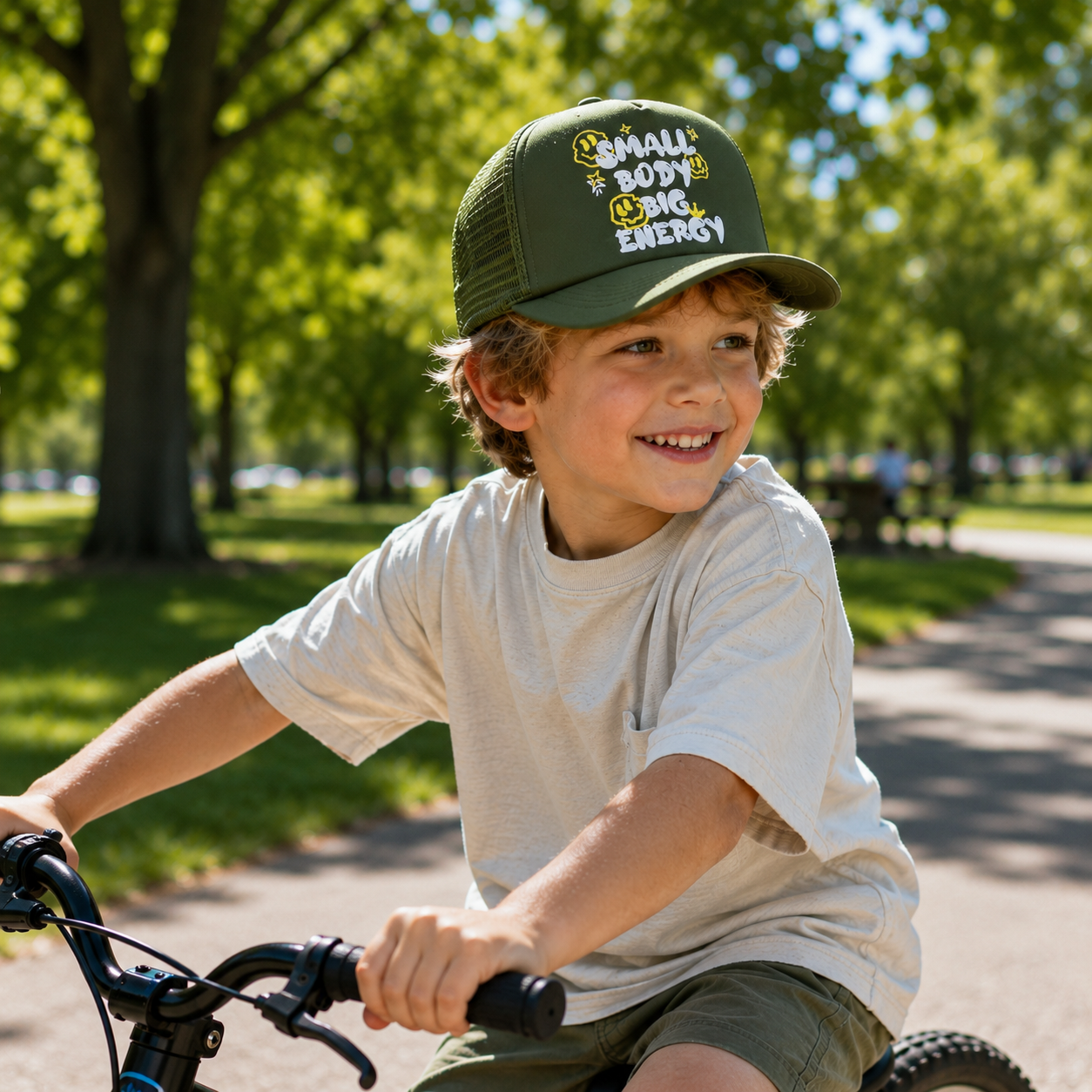 Small Body Big Energy Foam Trucker Cap with Printed Logo
