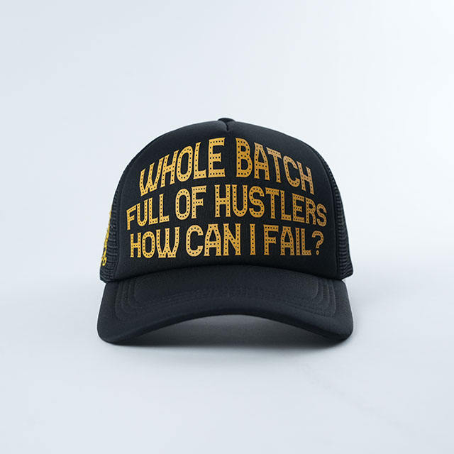 Black Hustlers Statement Print Foam Trucker Cap