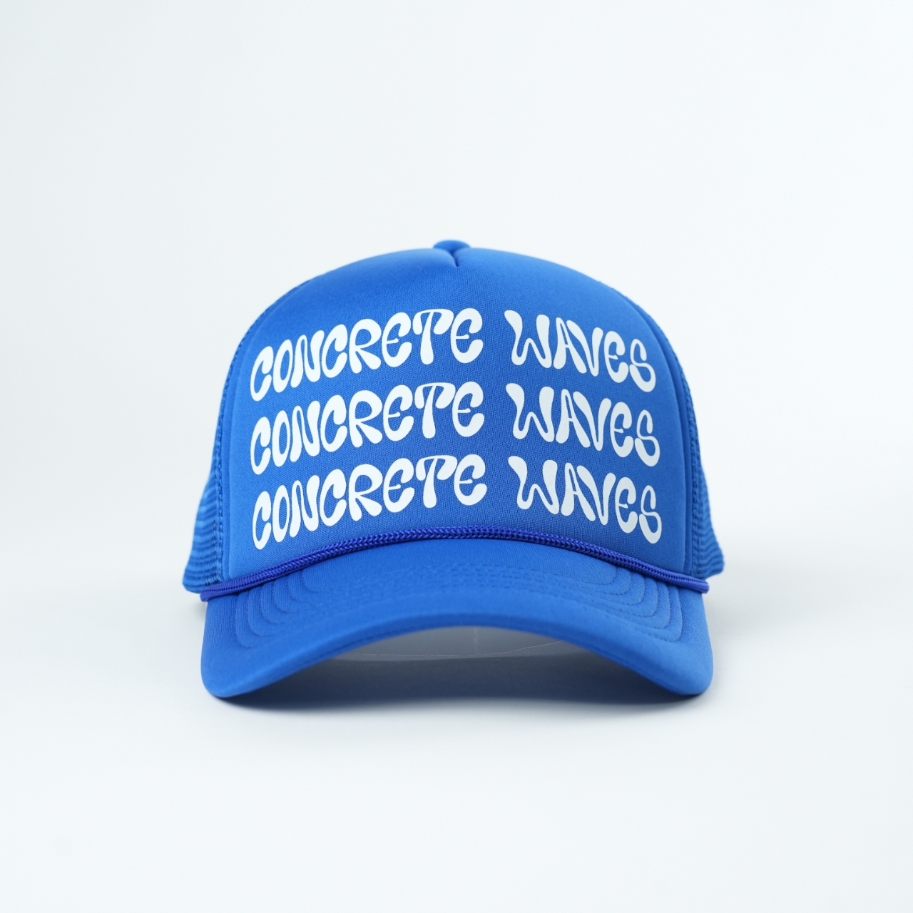 Blue and Black Printed Foam Mesh Trucker Cap