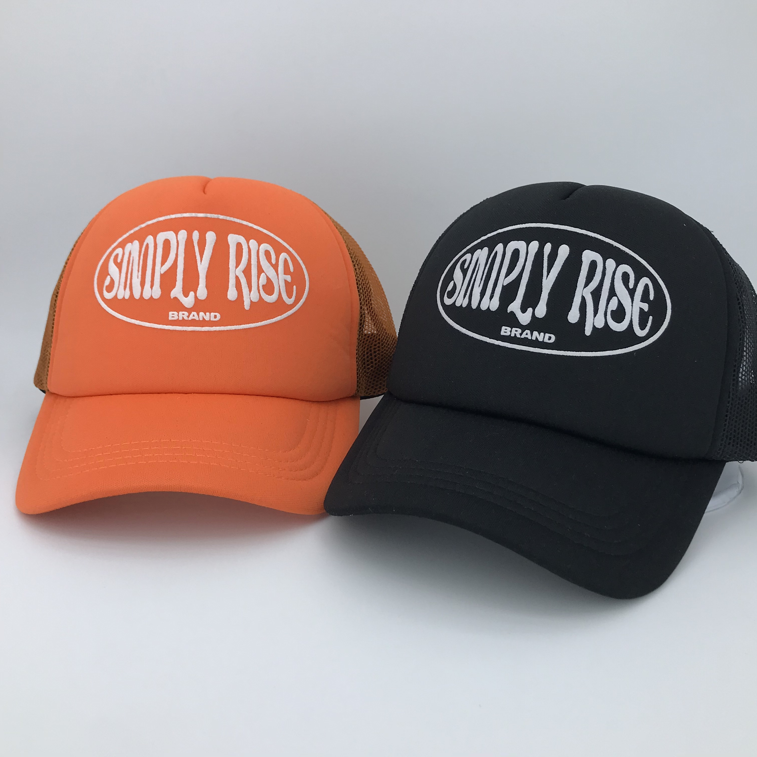 Simply Rise Logo Foam Trucker Cap Mesh Back Baseball Hat