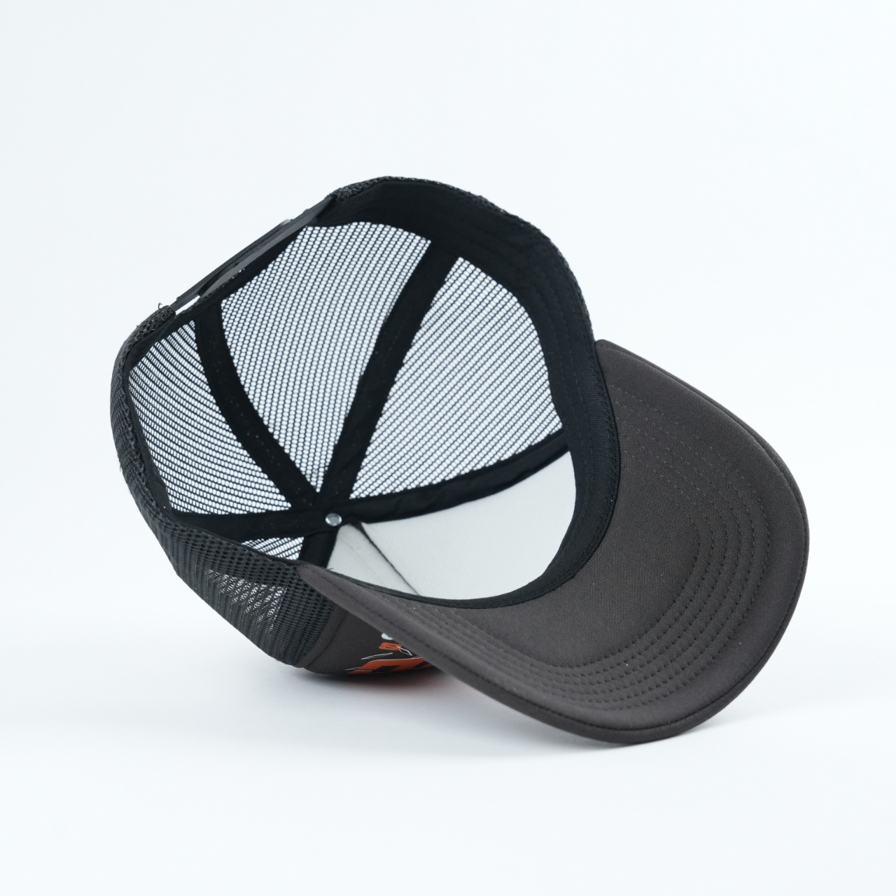 Public Works Printed Logo Black Foam Trucker Hat