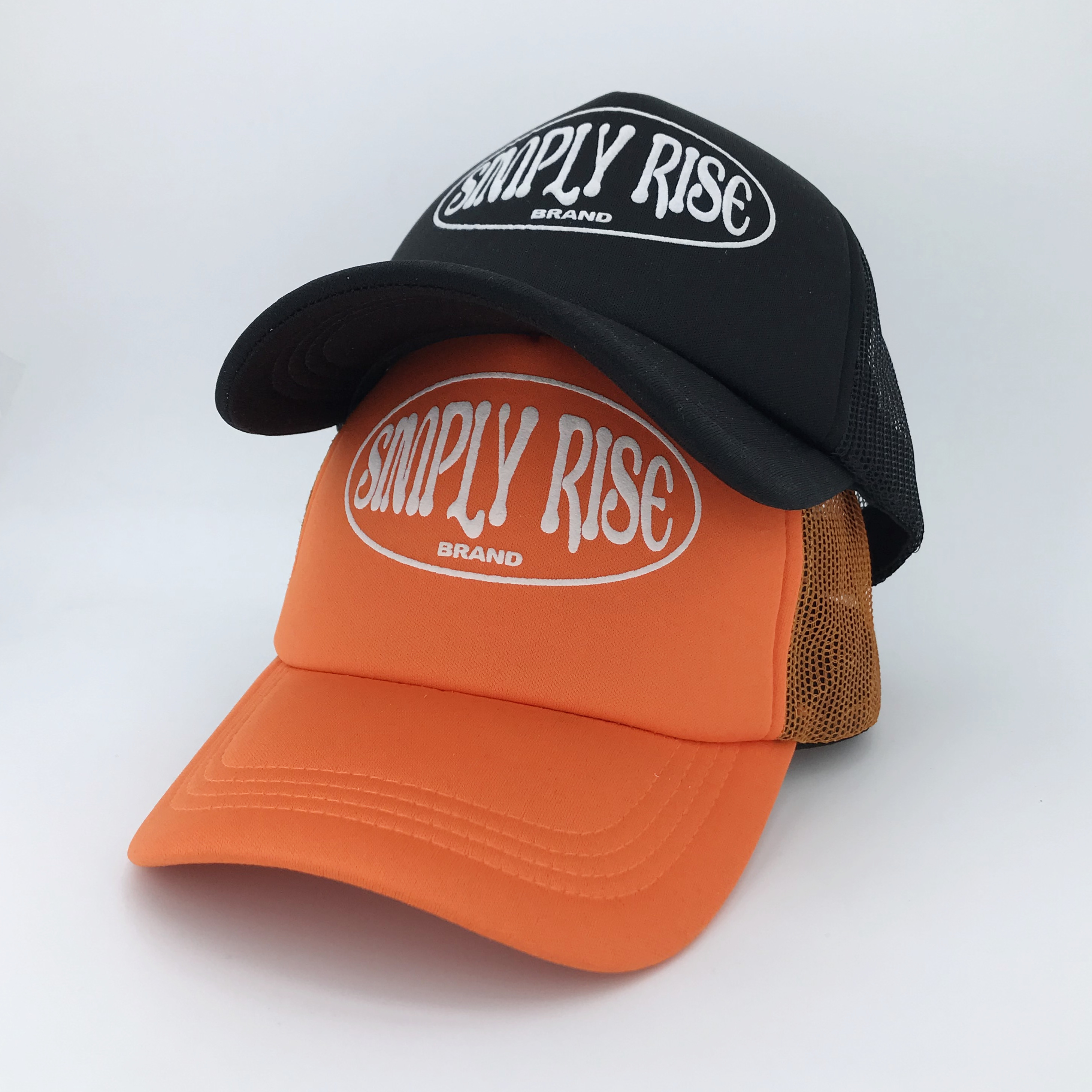 Simply Rise Logo Foam Trucker Cap Mesh Back Baseball Hat