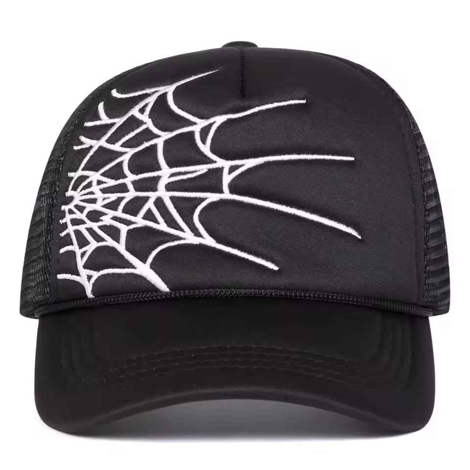 Spider Web Graphic Foam Mesh Trucker Hat
