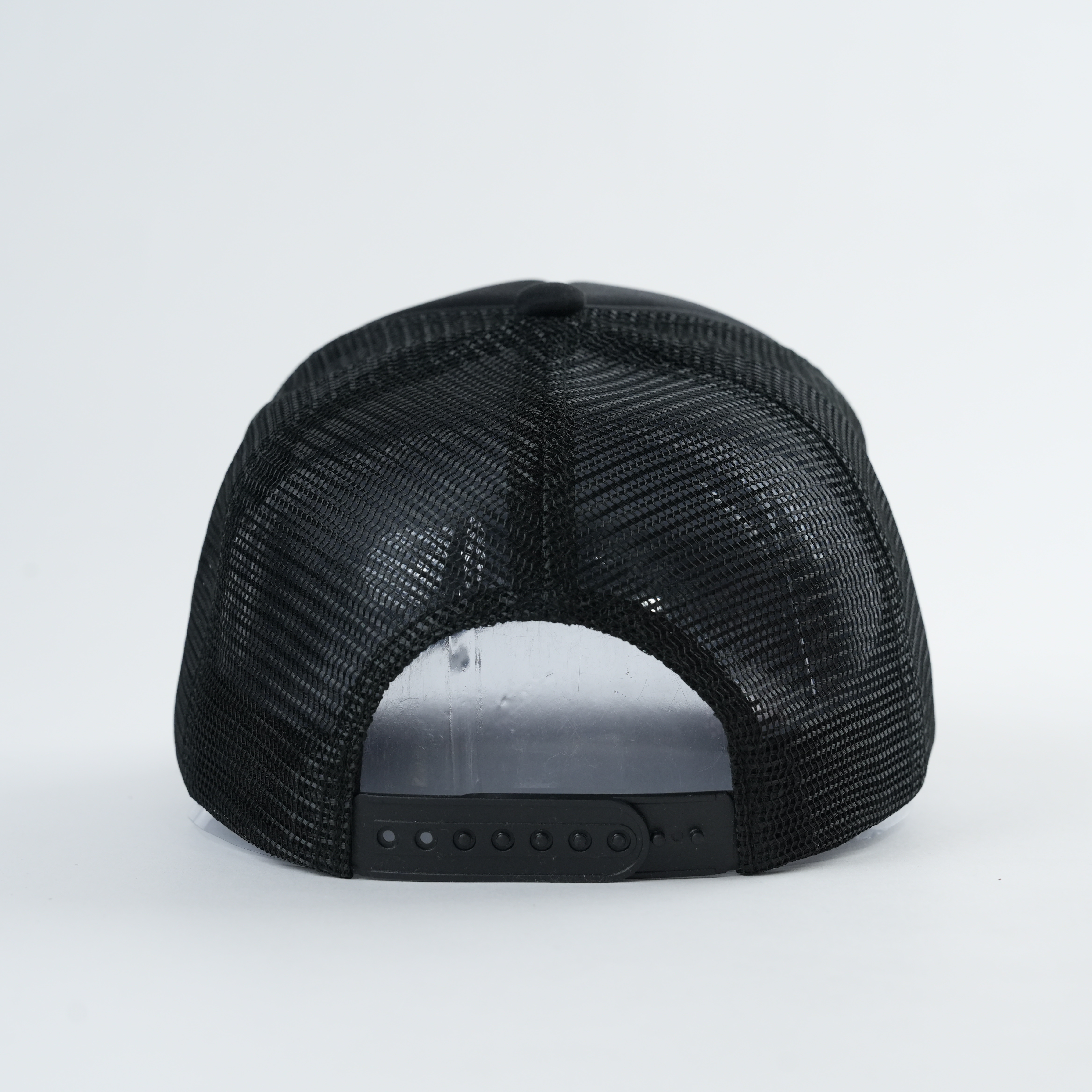Black Inspirational Text Foam Trucker Cap with Curved Brim