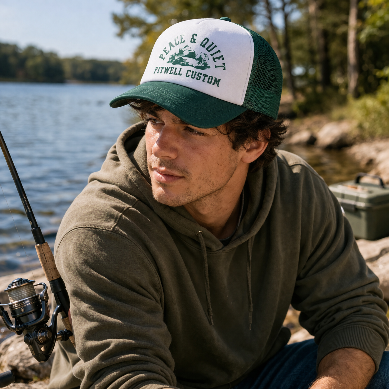 Farmers Market Print Foam Trucker Cap with Mesh Back