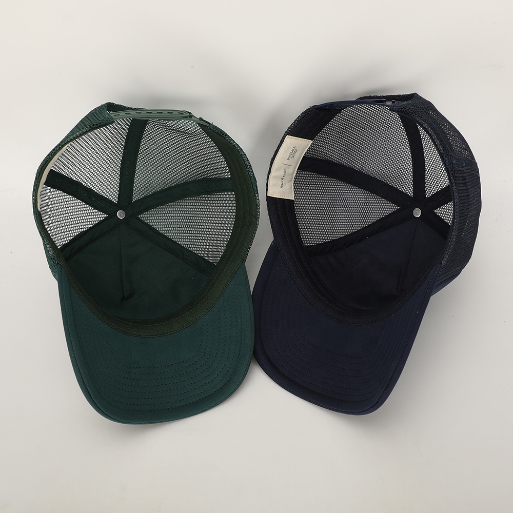 Navy Green Foam Mesh Trucker Cap with White Dove Print