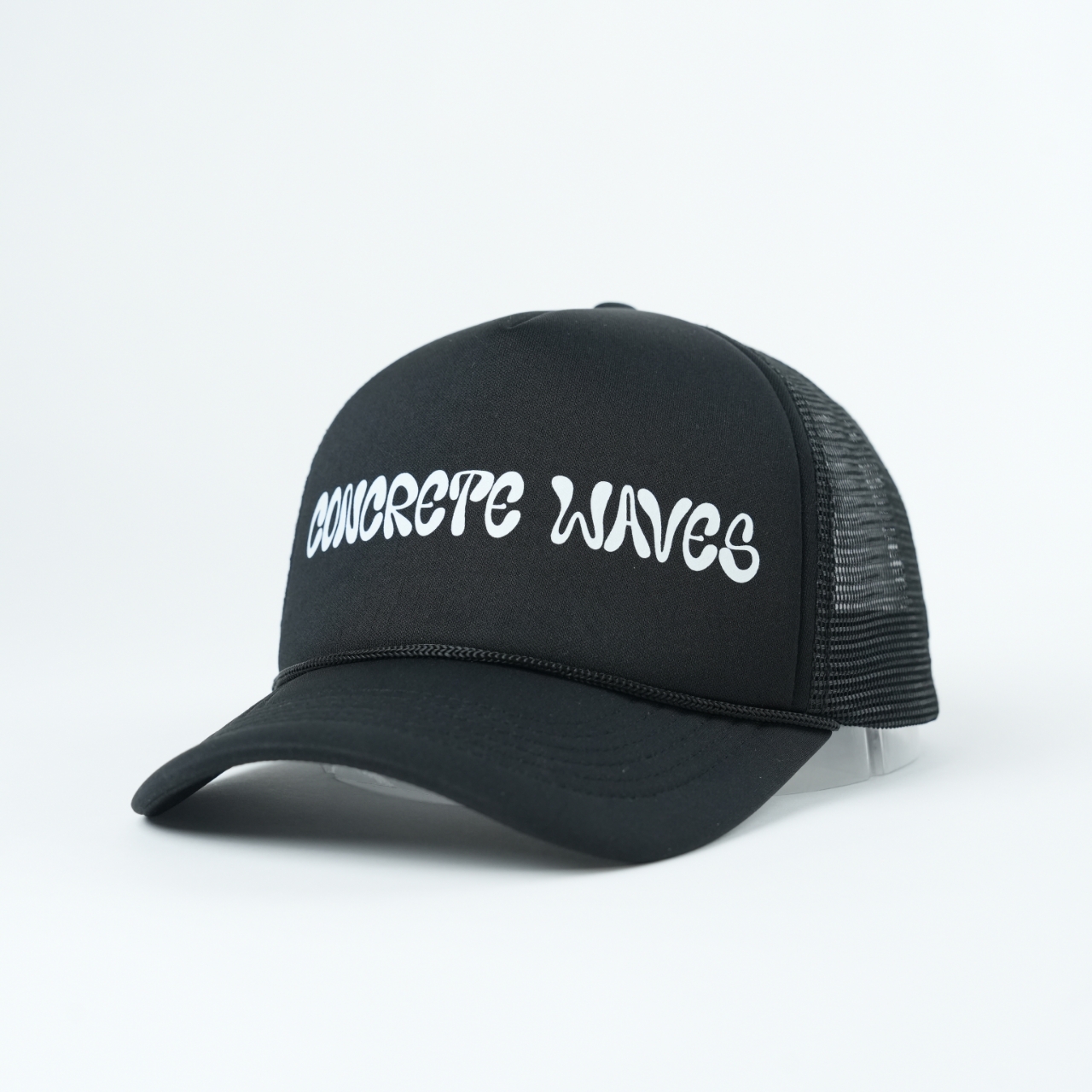 Blue and Black Printed Foam Mesh Trucker Cap