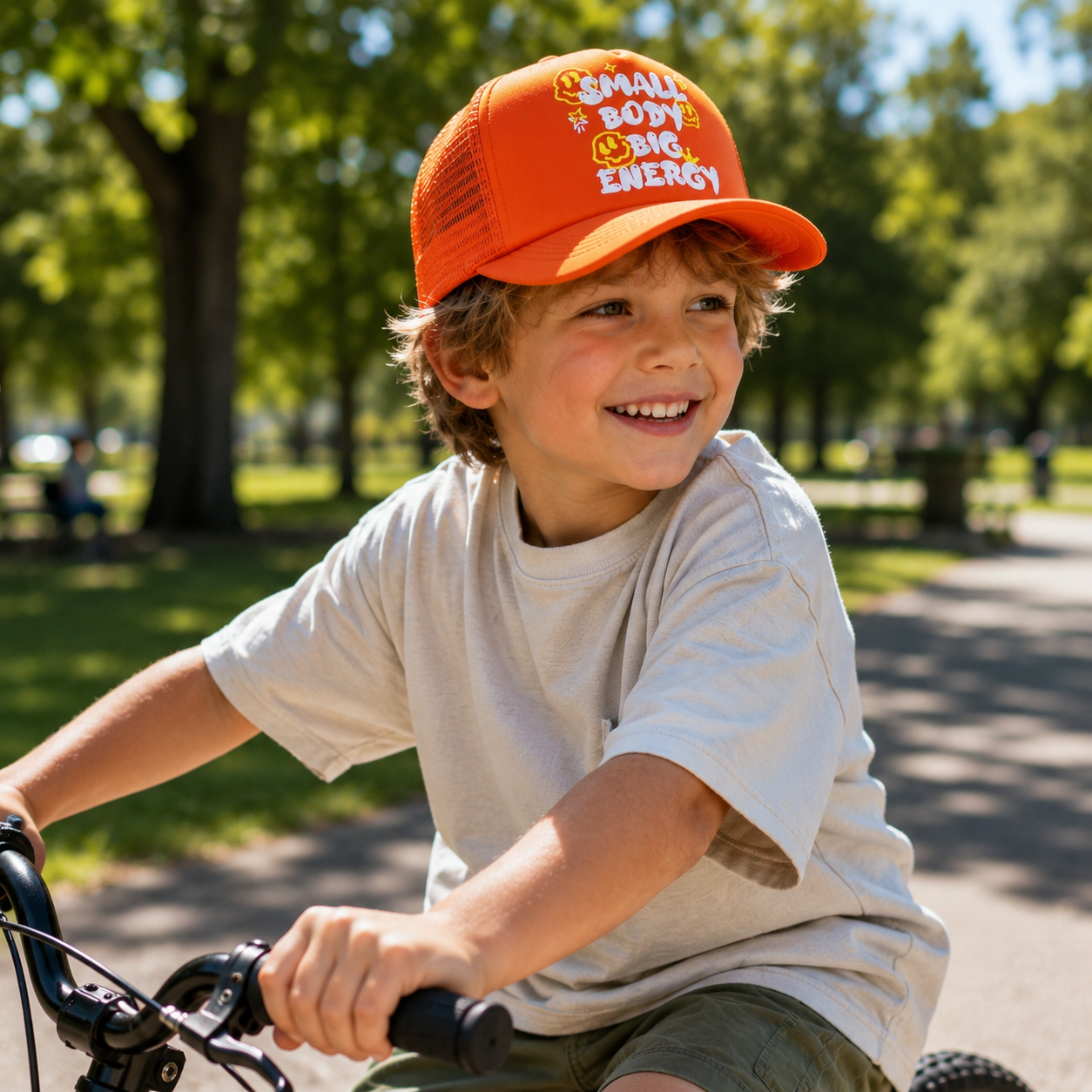 Small Body Big Energy Foam Trucker Cap with Printed Logo