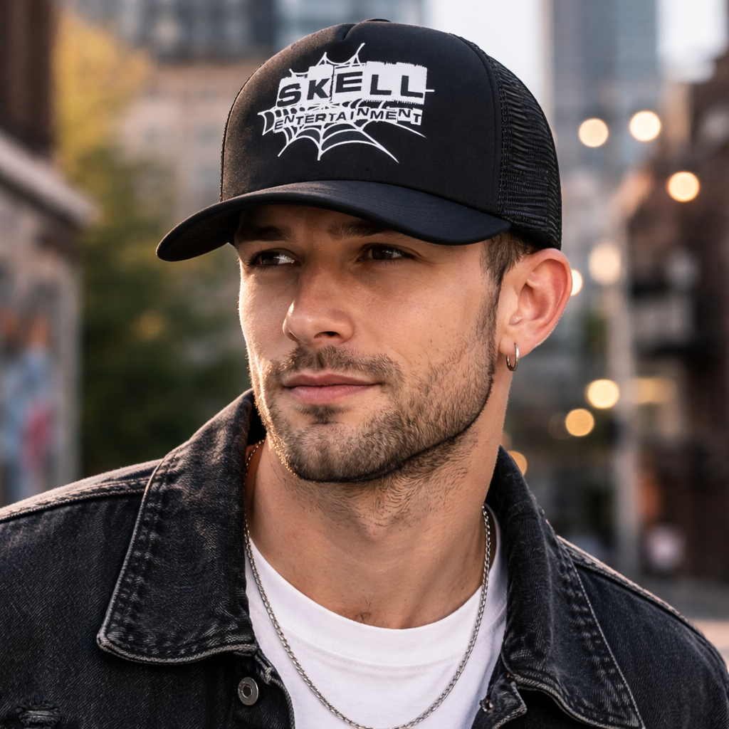 Black Skell Entertainment Printed Foam Trucker Hat