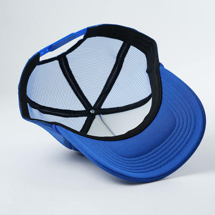 Talkeetna Alaska Blue Foam Mesh Trucker Hat with Printed Logo