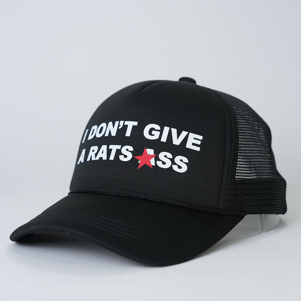 I Don’t Give A Rats Printed Foam Trucker Hat Mesh Back Cap