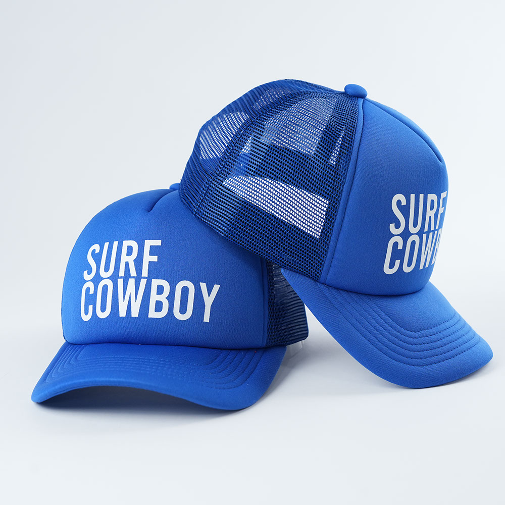 Blue Surf Cowboy Printed Foam Trucker Hat