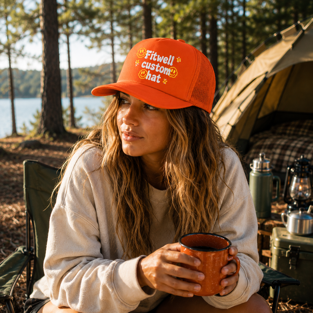 Small Body Big Energy Foam Trucker Cap with Printed Logo