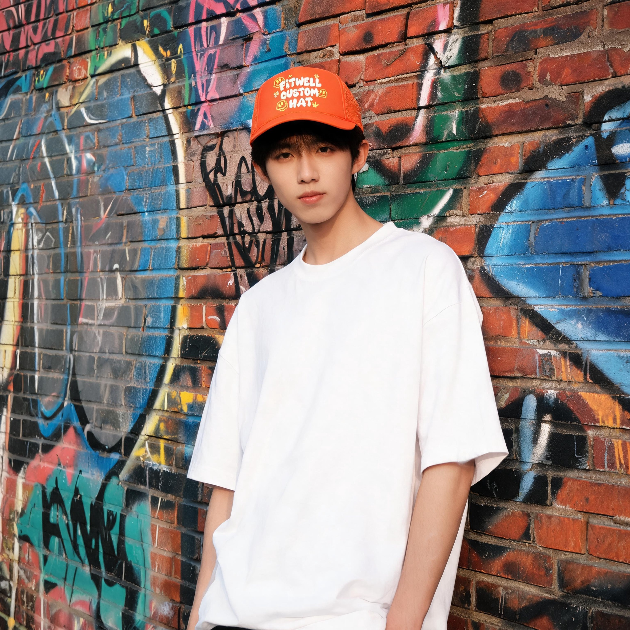 Colorful Foam Trucker Hat with Printed Logo 5 Panel Mesh Back Baseball Cap