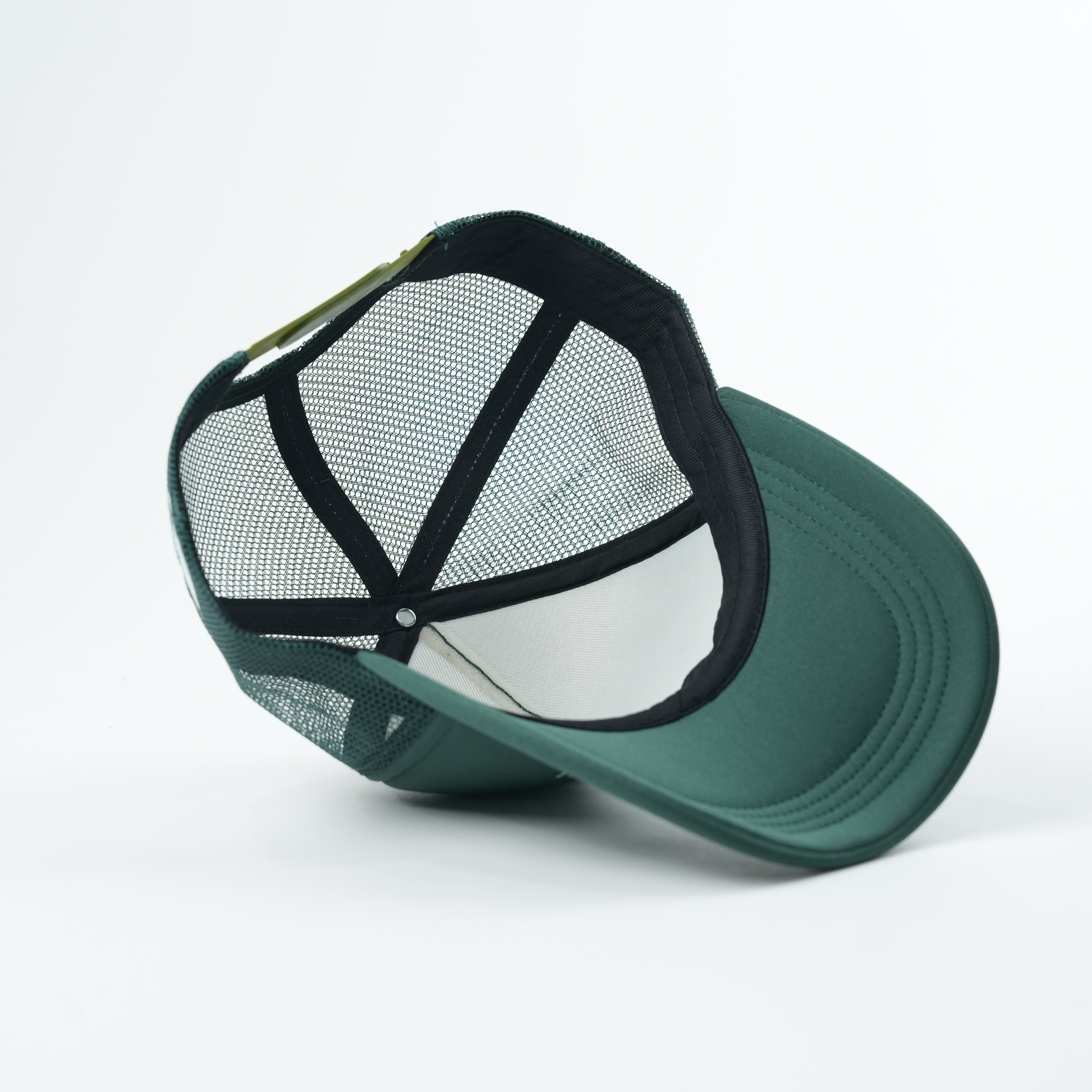 Dark Green Keep It Simple Printed Foam Mesh Trucker Hat