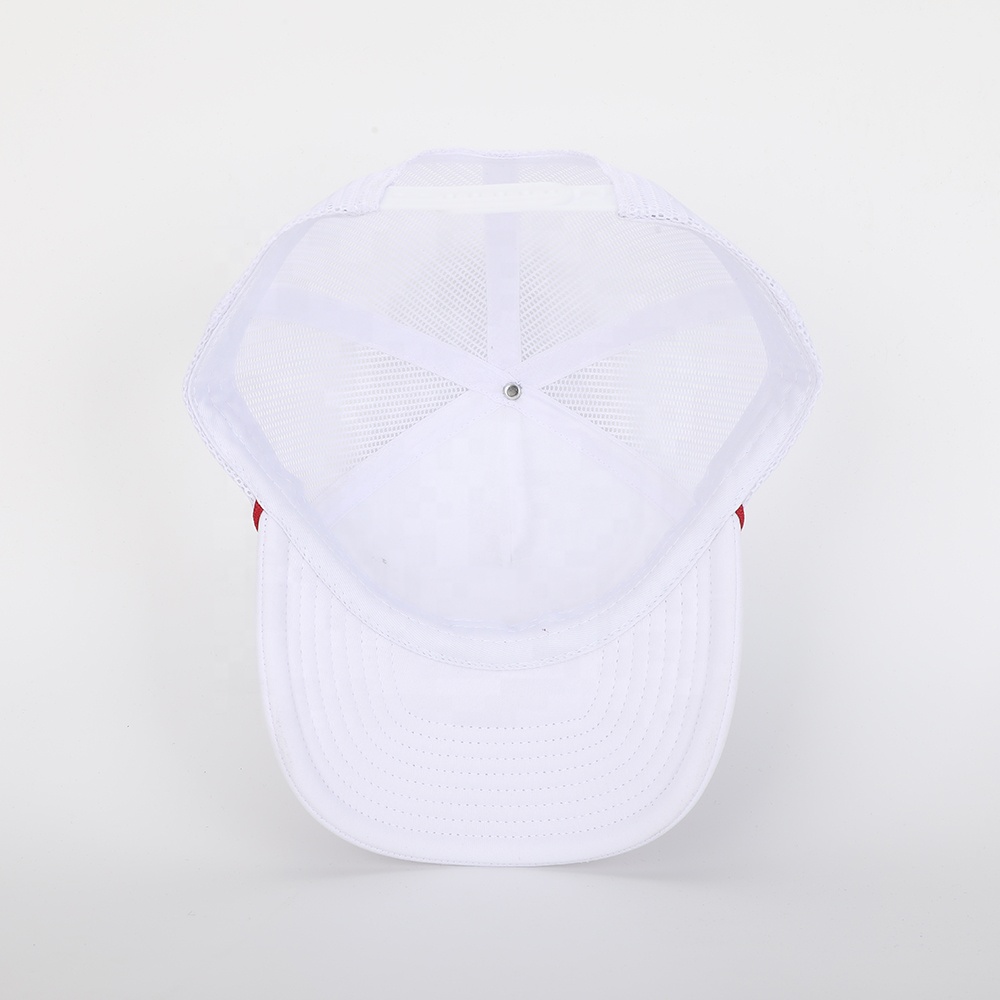 White Foam Trucker Hat with Inspirational Printed Slogan
