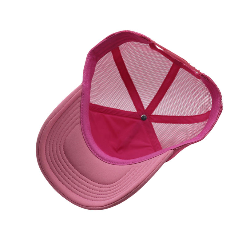 Pink Graphic Letter Mesh Trucker Cap Adjustable Snapback Hat