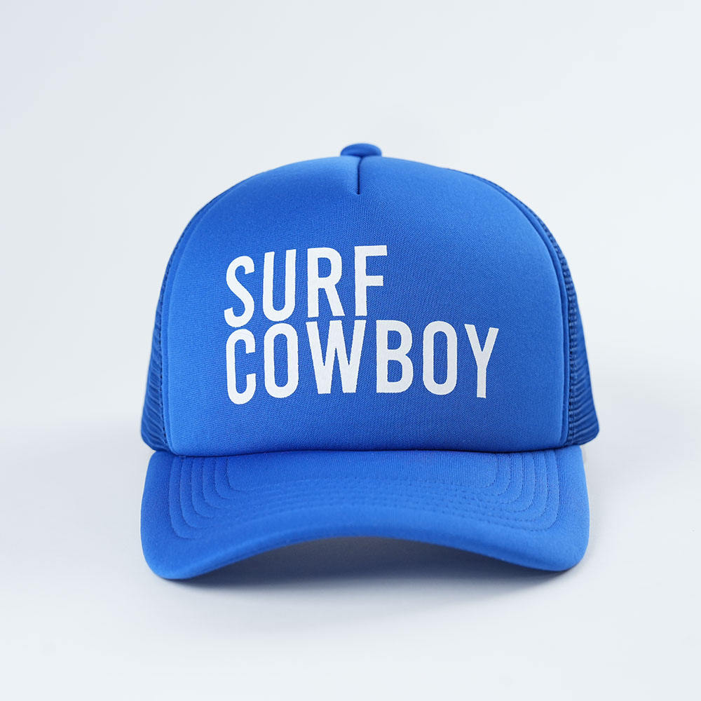 Blue Surf Cowboy Printed Foam Trucker Hat