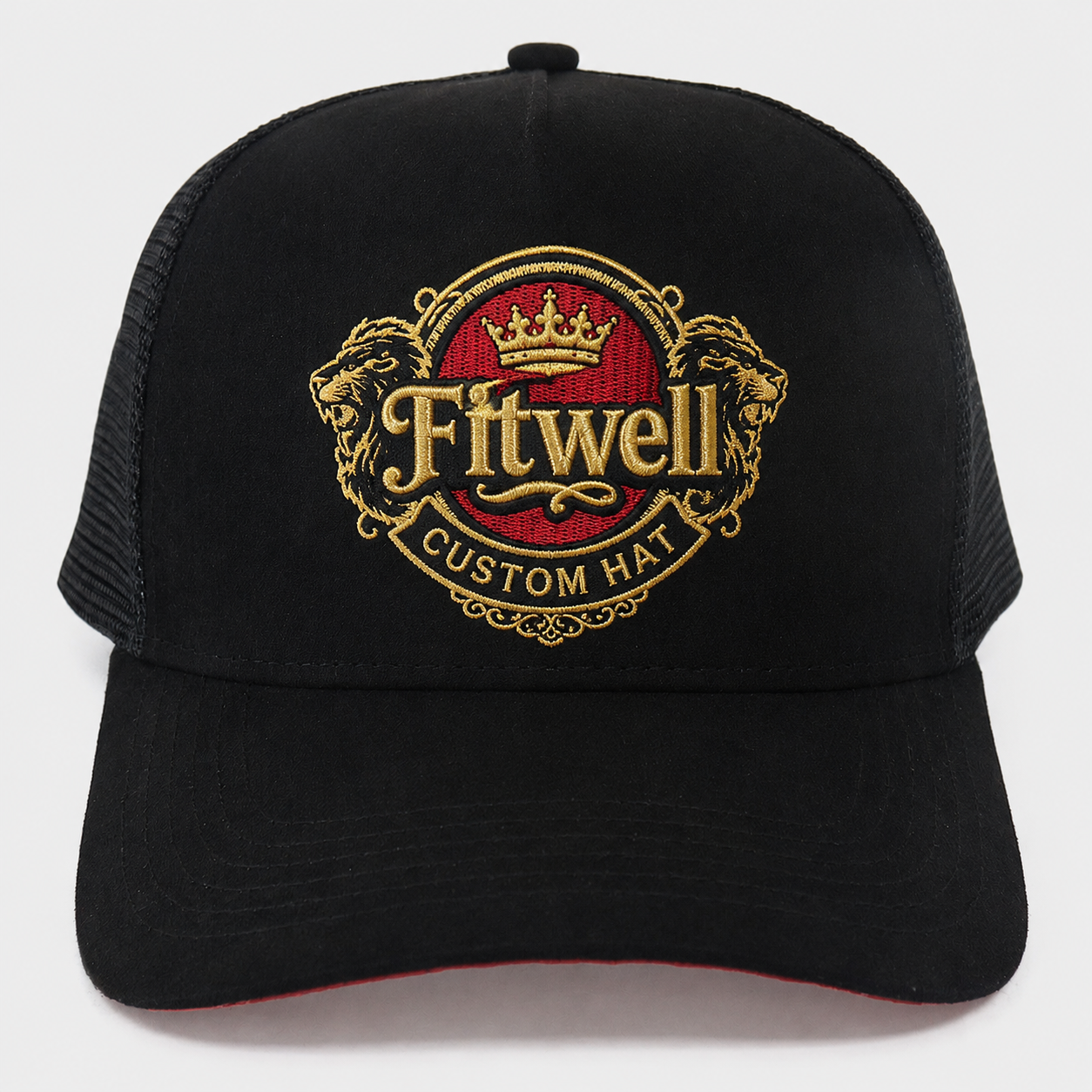 Black Suede Mesh Team Benavidez Embroidered Trucker Hat