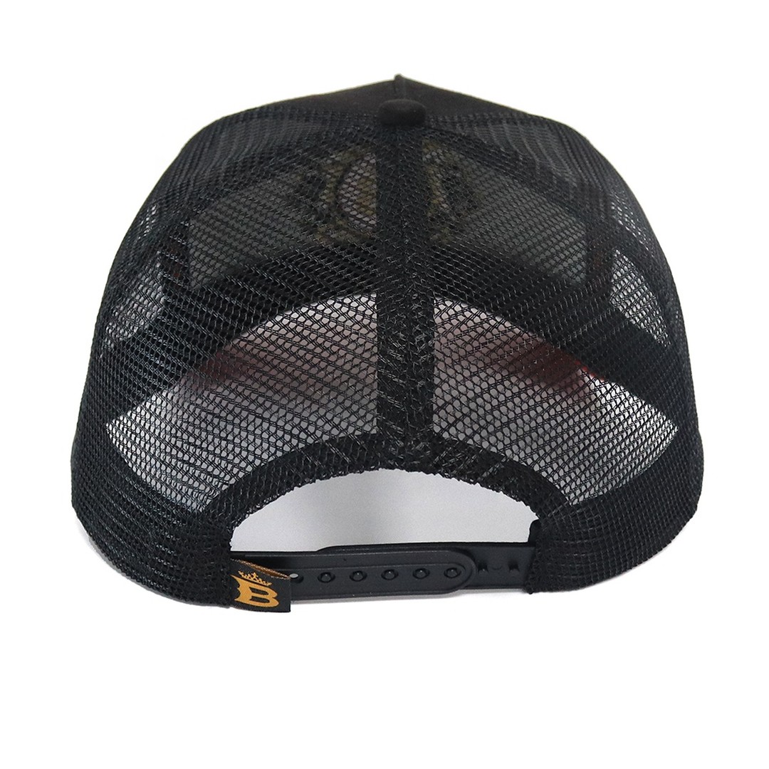 Black Suede Mesh Team Benavidez Embroidered Trucker Hat