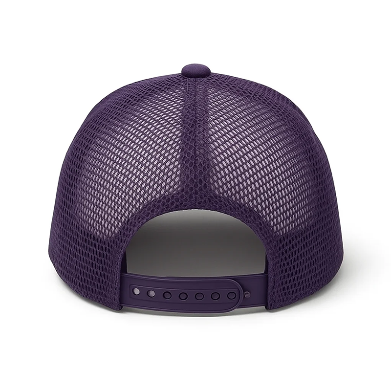 Purple Suede Mesh Full True 3D Embroidered Trucker Hat